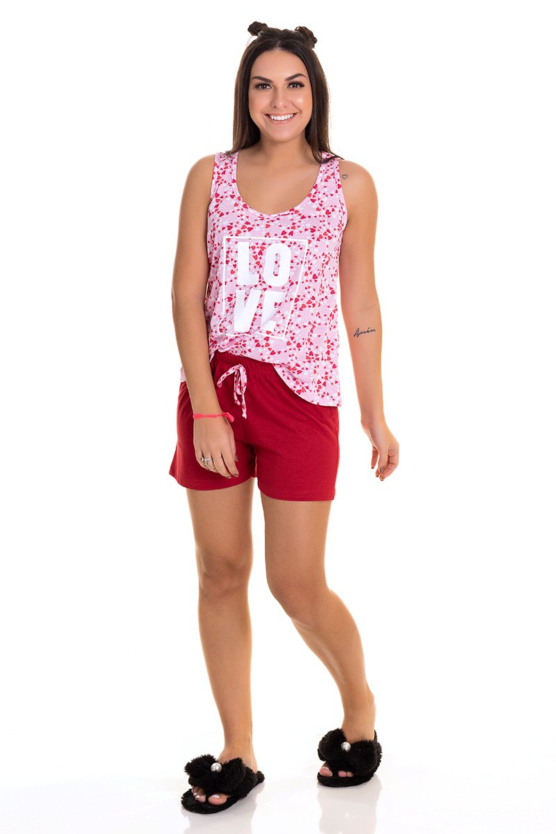 pijama feminino love coracao vermelho sn3421 1
