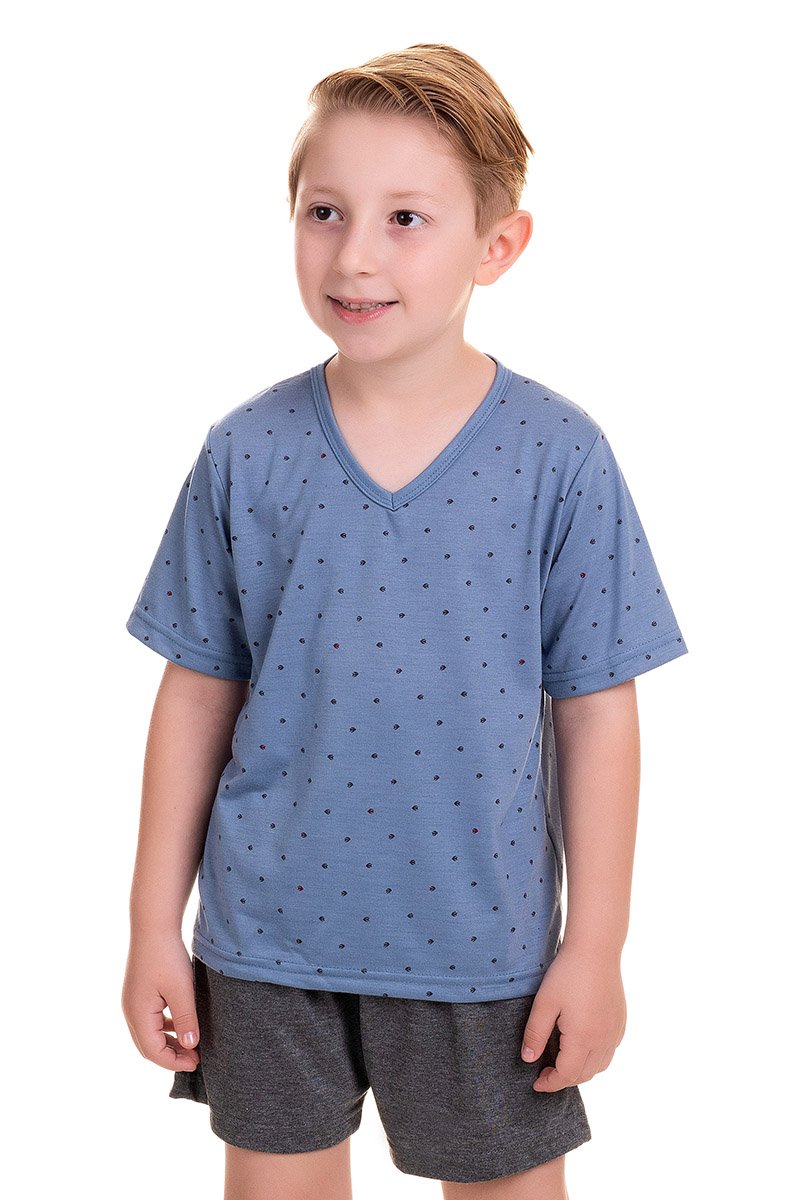 pijama infantil masculino azul iz6469 2