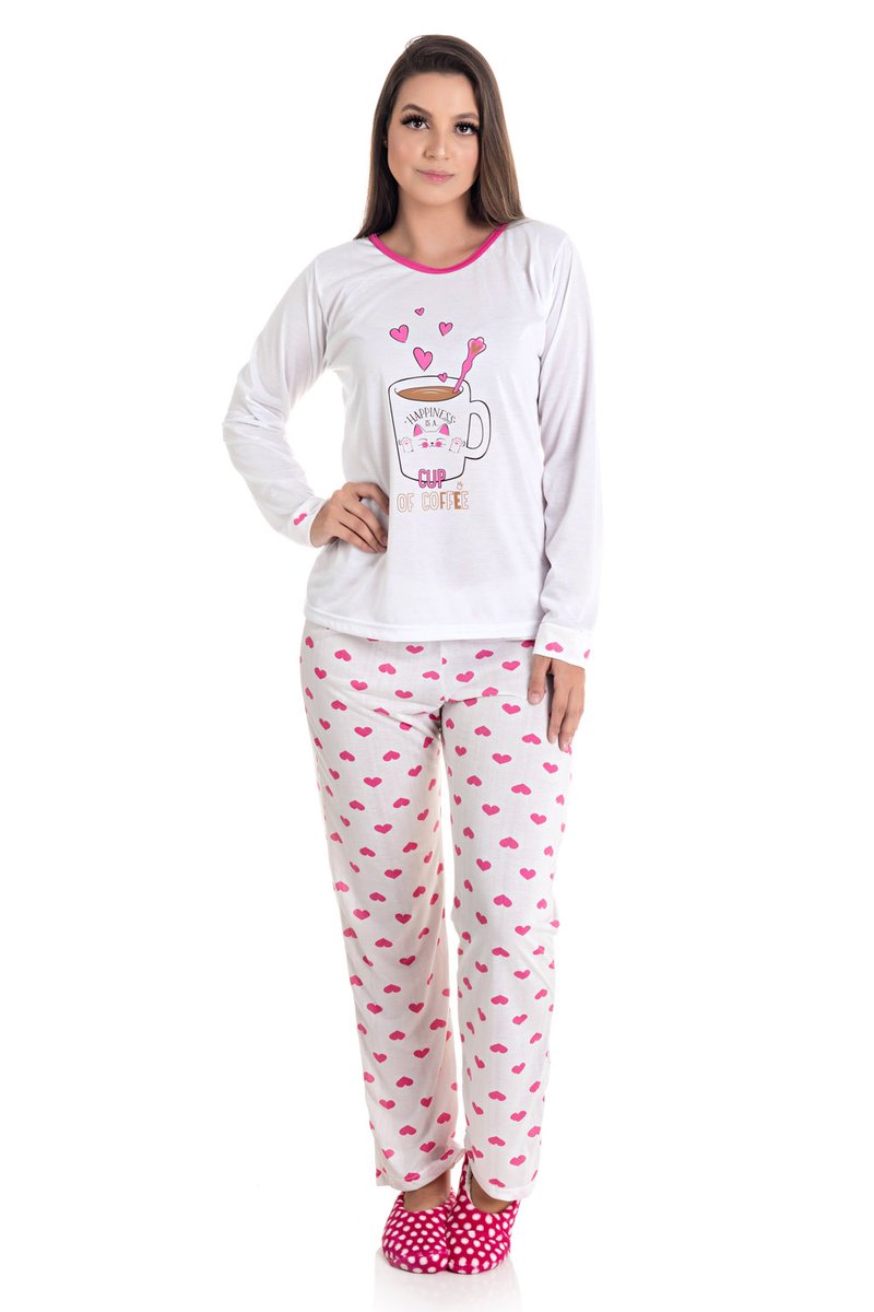 pijama feminino chicara coffe branco jc70 3 2