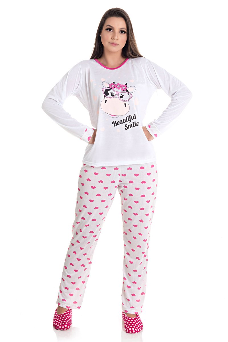 pijama feminino vaquinha oculos pink jc07 8 1