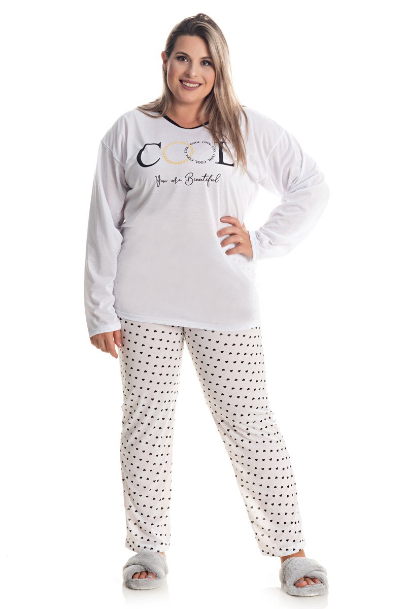 pijama feminino plus size cool branco jc11 6 1
