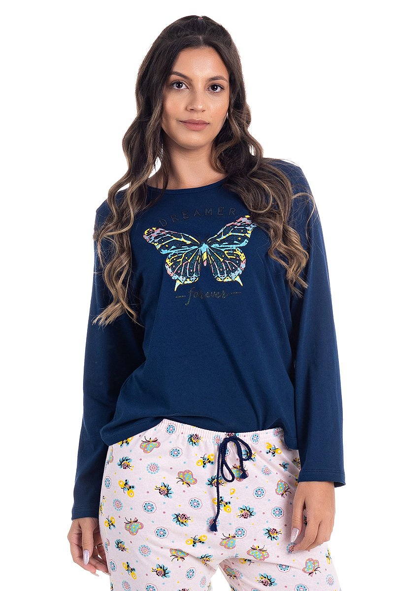 pijama feminino borboleta marinho toy274 37 1