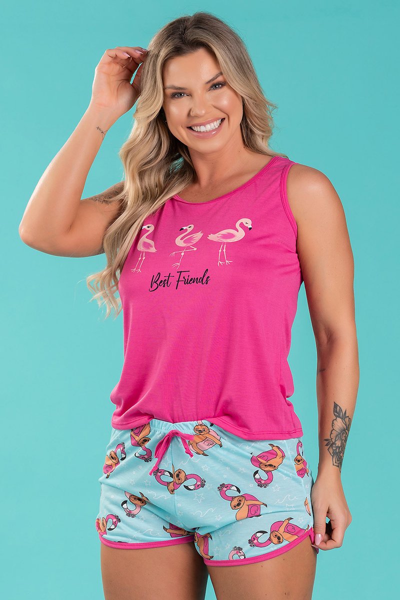pijama feminino flamingo pink toy9223 02 5